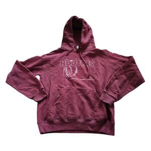 Vintage Hooters Hoodie "Pasa Get Down Dena" Sweater SZ S Maroon Texas Pullover